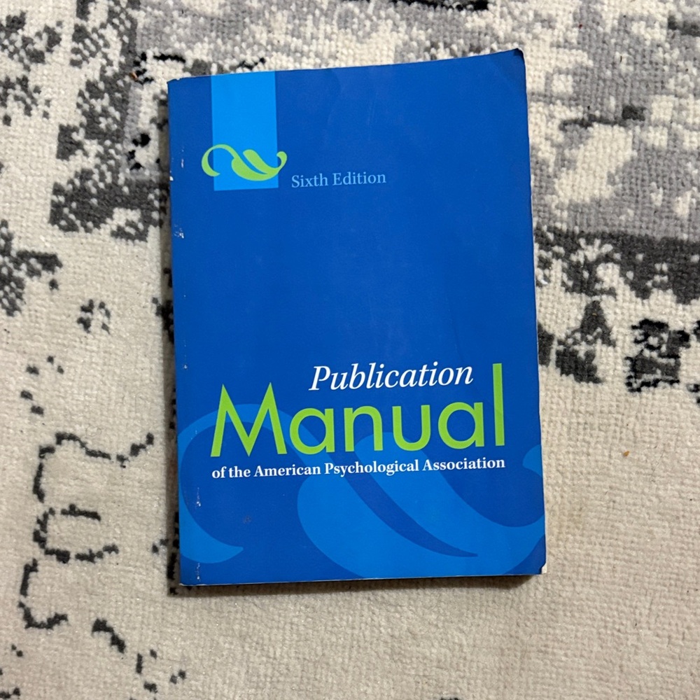 Publication Manual (APA) Sixth Edition - Blue Cover